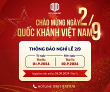LỊCH NGHỈ LỄ QUỐC KHÁNH 02/9/2026